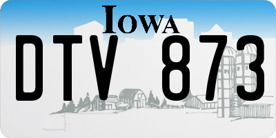 IA license plate DTV873