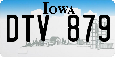IA license plate DTV879