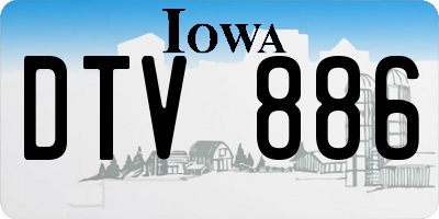 IA license plate DTV886
