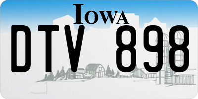 IA license plate DTV898
