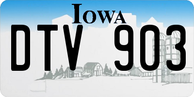 IA license plate DTV903