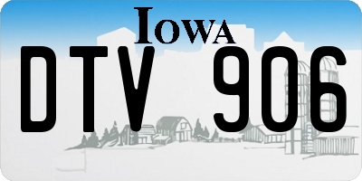 IA license plate DTV906