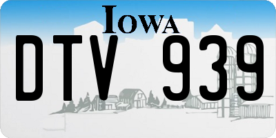 IA license plate DTV939