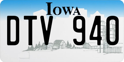 IA license plate DTV940