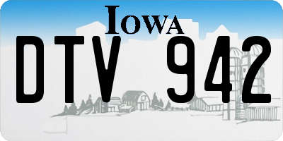 IA license plate DTV942