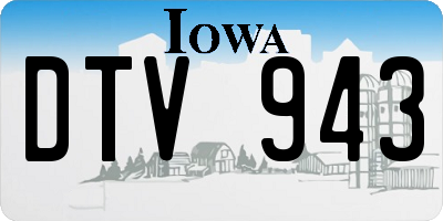 IA license plate DTV943