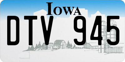 IA license plate DTV945