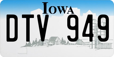IA license plate DTV949