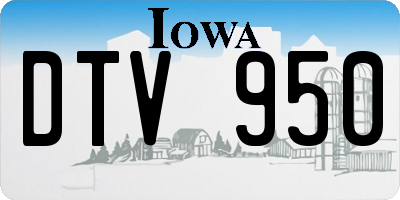 IA license plate DTV950