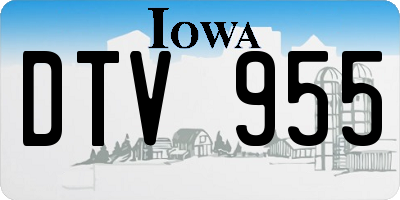 IA license plate DTV955