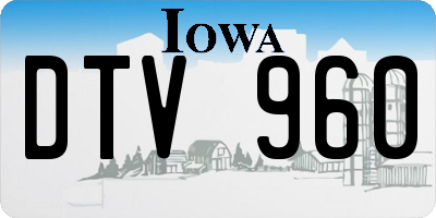 IA license plate DTV960