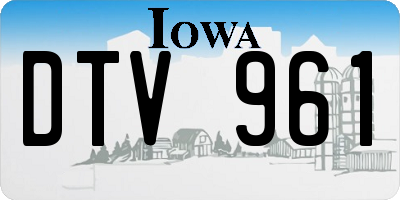 IA license plate DTV961