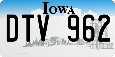 IA license plate DTV962