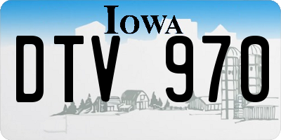 IA license plate DTV970