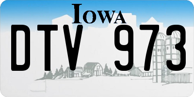 IA license plate DTV973