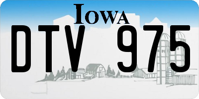 IA license plate DTV975