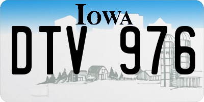 IA license plate DTV976