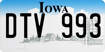 IA license plate DTV993
