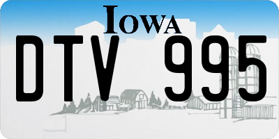 IA license plate DTV995