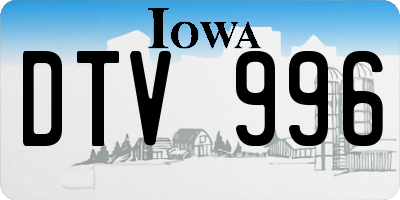 IA license plate DTV996