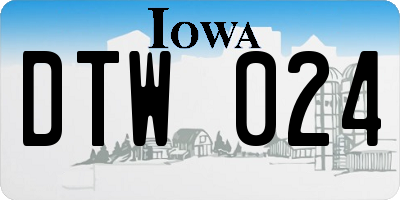 IA license plate DTW024