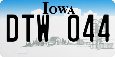 IA license plate DTW044