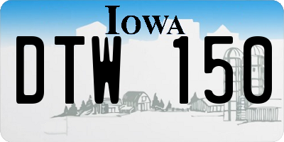IA license plate DTW150