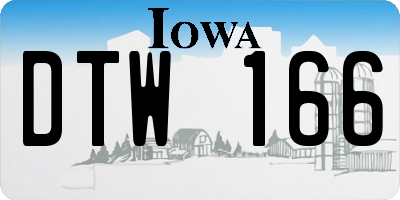 IA license plate DTW166