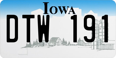 IA license plate DTW191