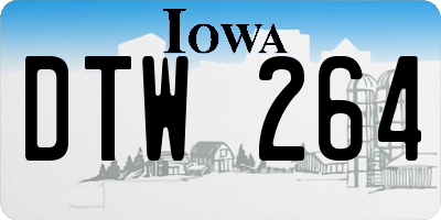 IA license plate DTW264