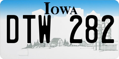 IA license plate DTW282