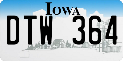 IA license plate DTW364