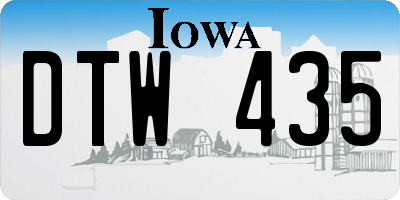 IA license plate DTW435