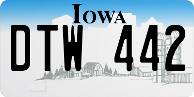 IA license plate DTW442