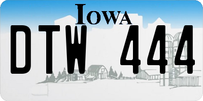 IA license plate DTW444