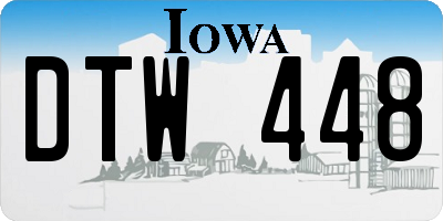 IA license plate DTW448