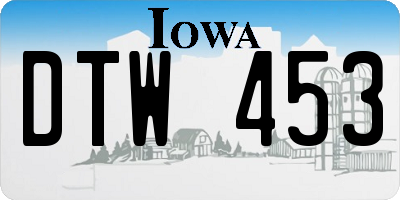 IA license plate DTW453