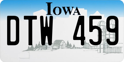 IA license plate DTW459