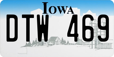 IA license plate DTW469