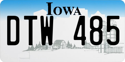 IA license plate DTW485