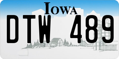 IA license plate DTW489