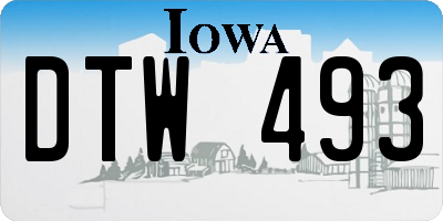 IA license plate DTW493