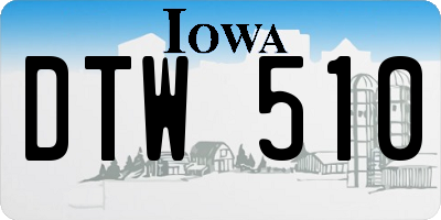 IA license plate DTW510