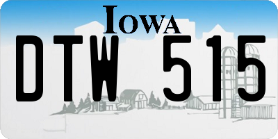 IA license plate DTW515