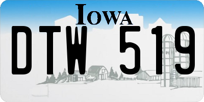 IA license plate DTW519
