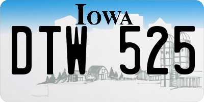 IA license plate DTW525