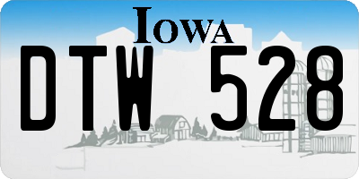 IA license plate DTW528