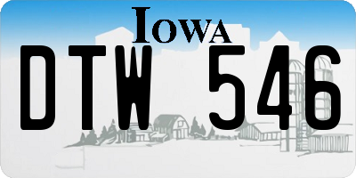 IA license plate DTW546