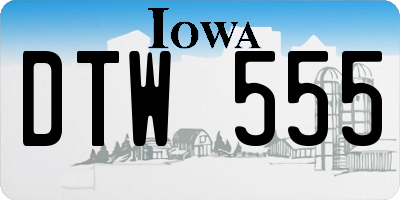 IA license plate DTW555