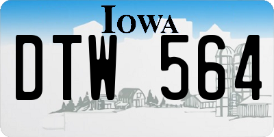 IA license plate DTW564